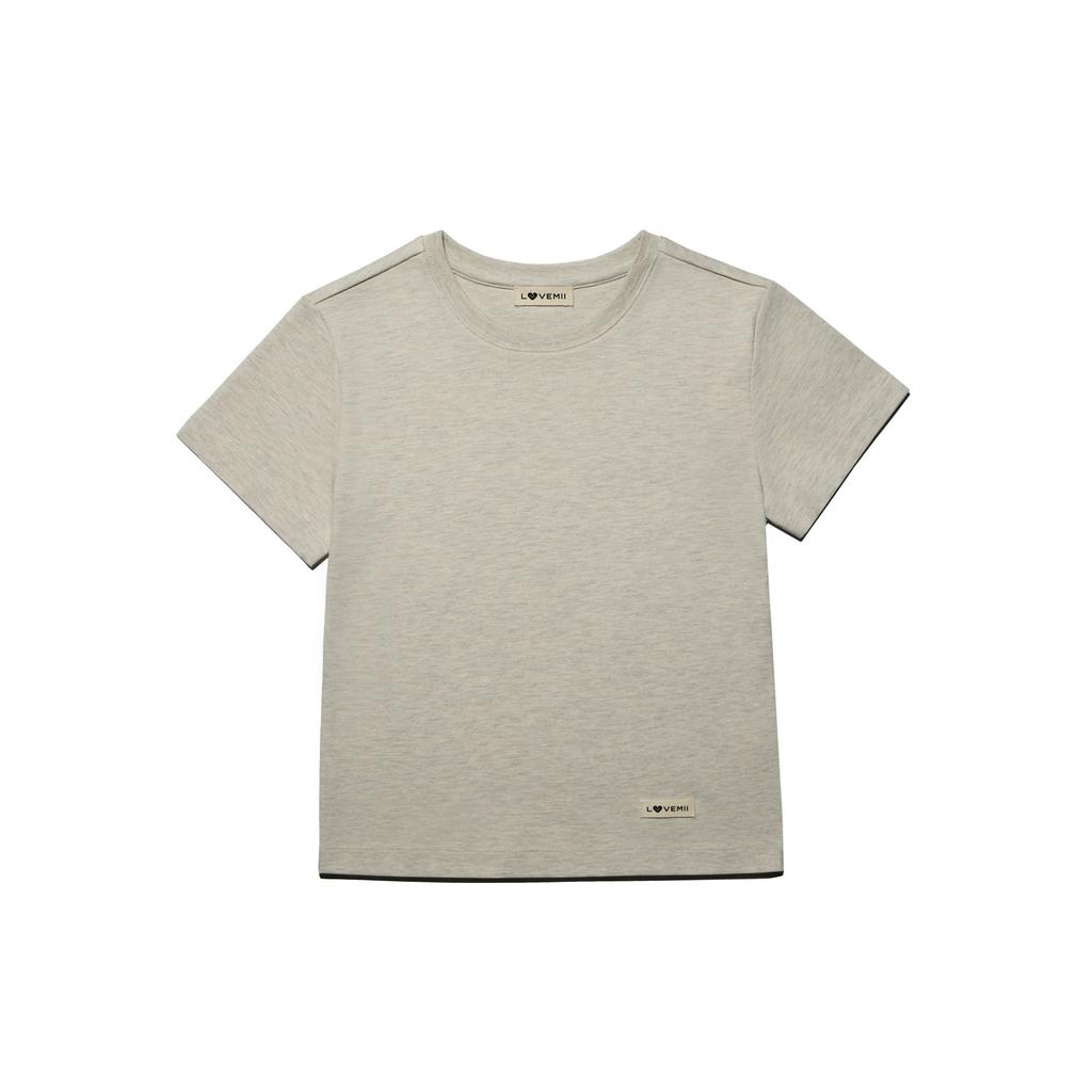 Leobeumiopisyeol Love Label Semi-Crop T-Shirt