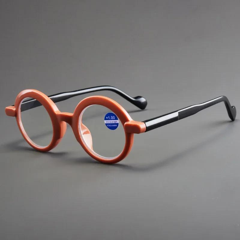 Blue Light Blocking Presbyopia Hyperopia Glasses Fashion High-Definition Round Reading Eyeglasses Women Men Computer Eyewear