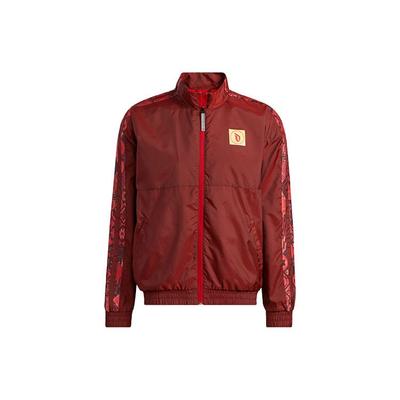 Neujahrsedition Logo Basketball Sportjacke Herren Oberbekleidung Rot HF5880