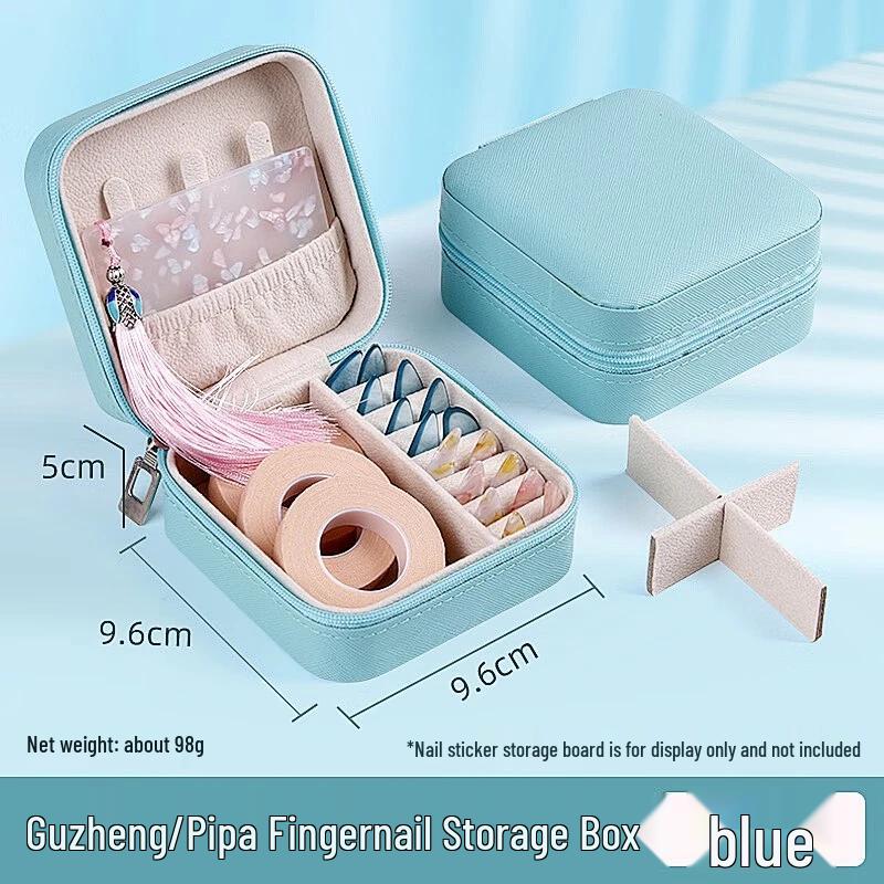 Guzheng and Pipa Fingernail Storage & Tape Leather Bag