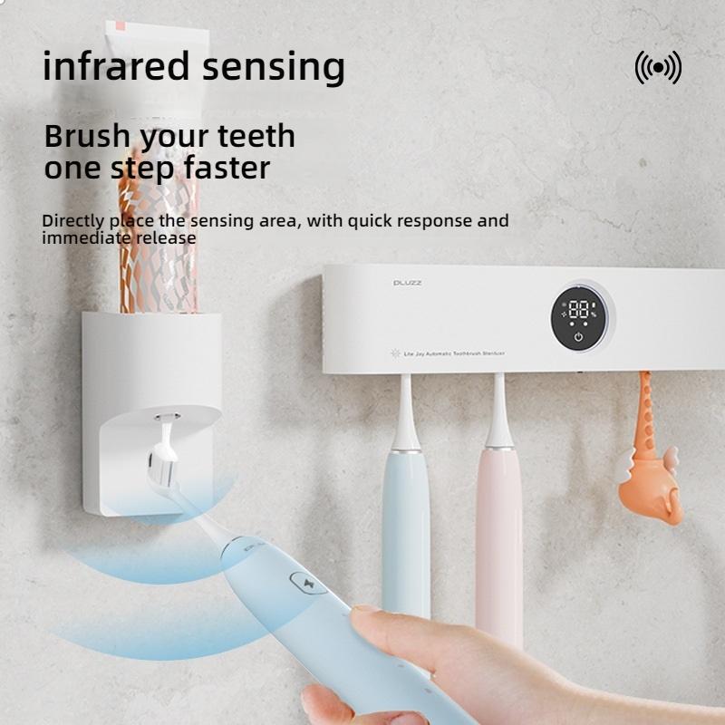 New smart infrared sensor multi-speed electric toothpaste squeezer, simple wall-mounted and easy to clean