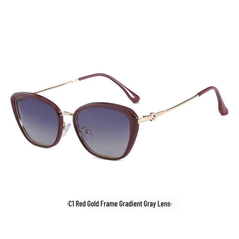 2026 Women's Trendy High-End Cat Eye Polarized Sunglasses - Slimming Effect & UV Protection