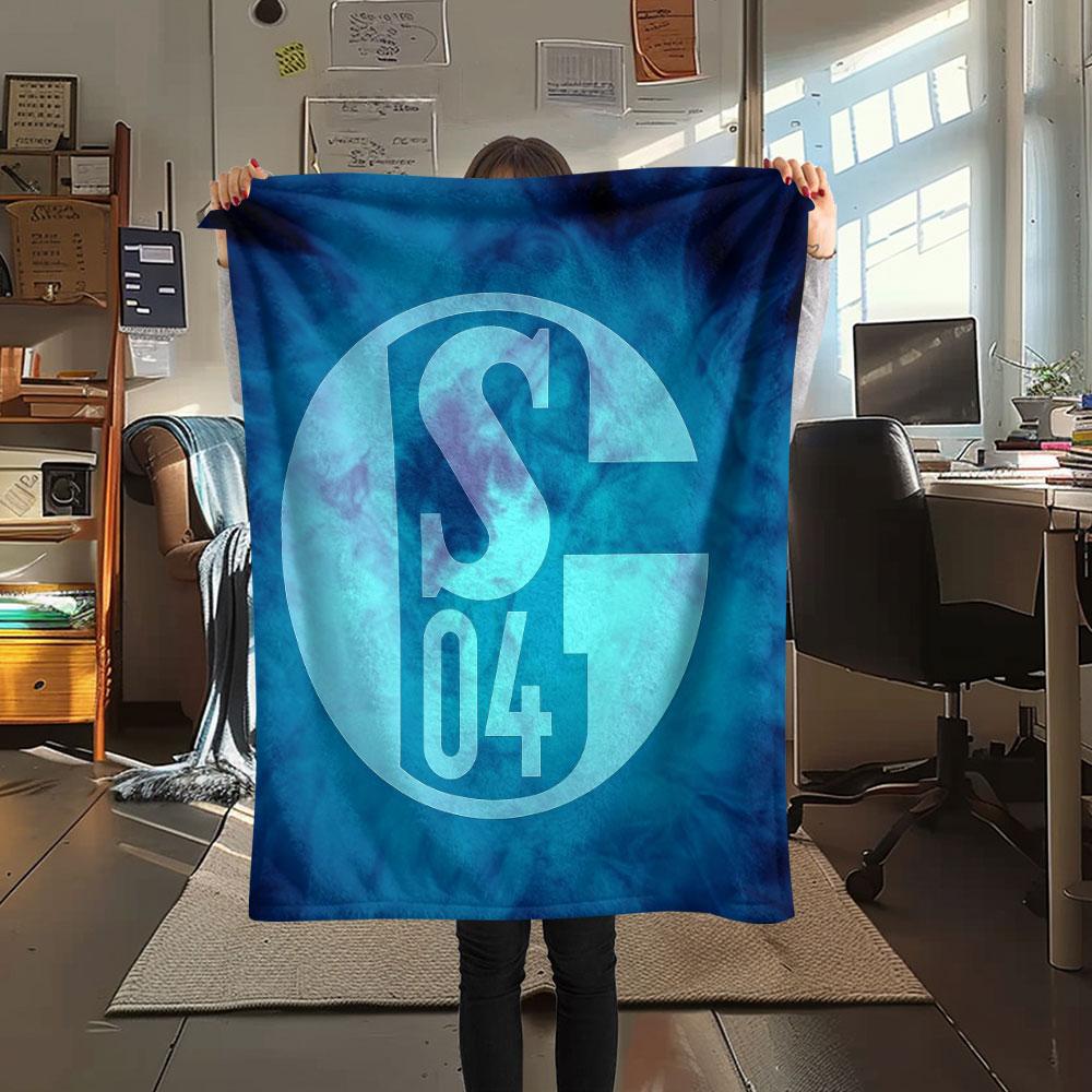 1PC FC Schalke 04 Patterned Flannel Blanket Suitable For All Seasons for Home Decor Warmth and Comfort Gifts Holiday Present