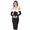 Bandage dress Skinny hip skirt Elegant halter celebrity evening dress skirt Winter women