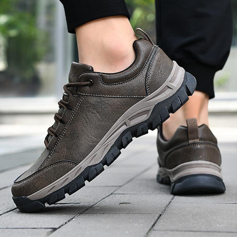 Fashion Men's Hiking Shoes Luxury Brand Casual Shoes Outdoor Non-slip Trekking Shoe Lace Up Vulcanized Shoes for Men Large Size Sneakers