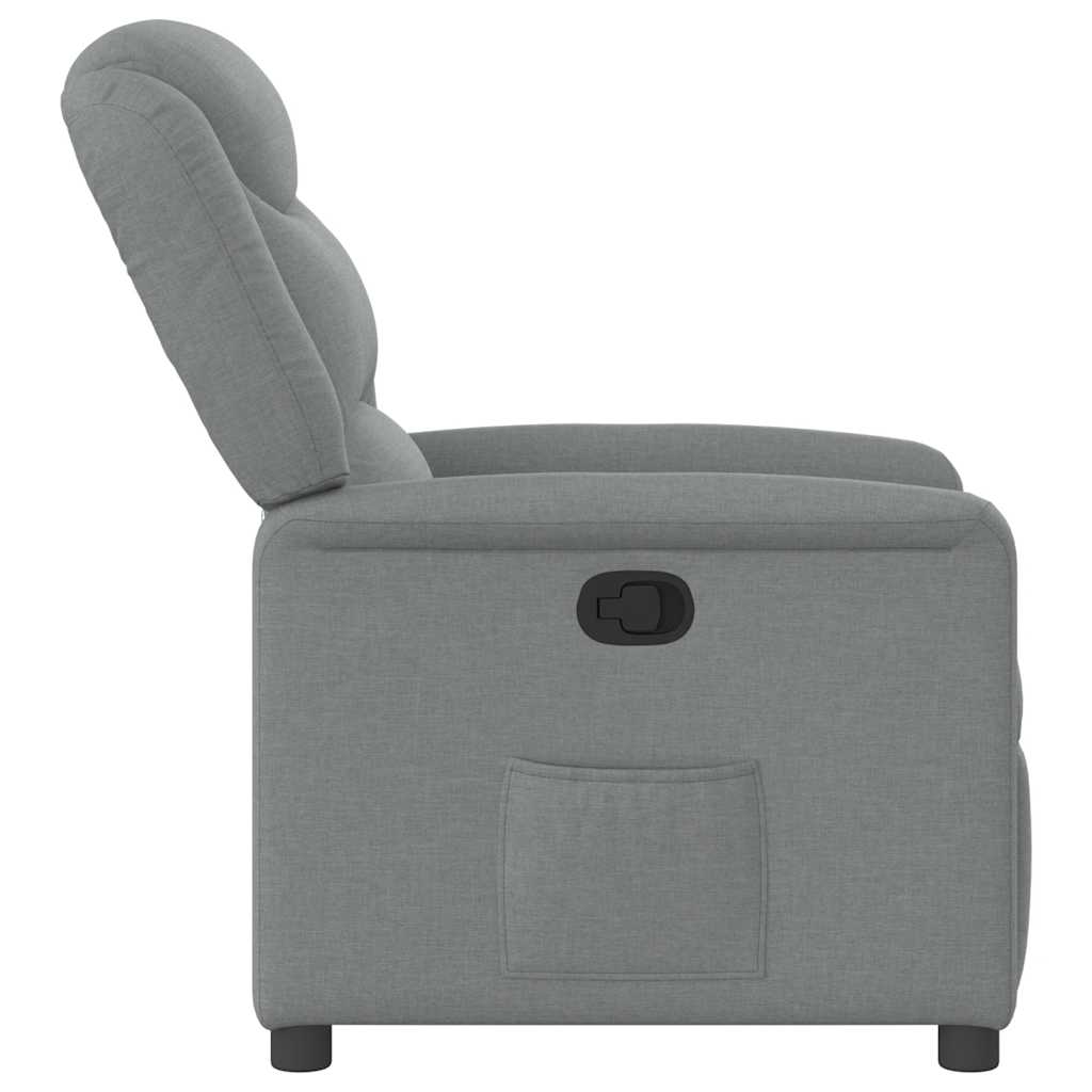 Relaxation Armchair Light Grey Fabric