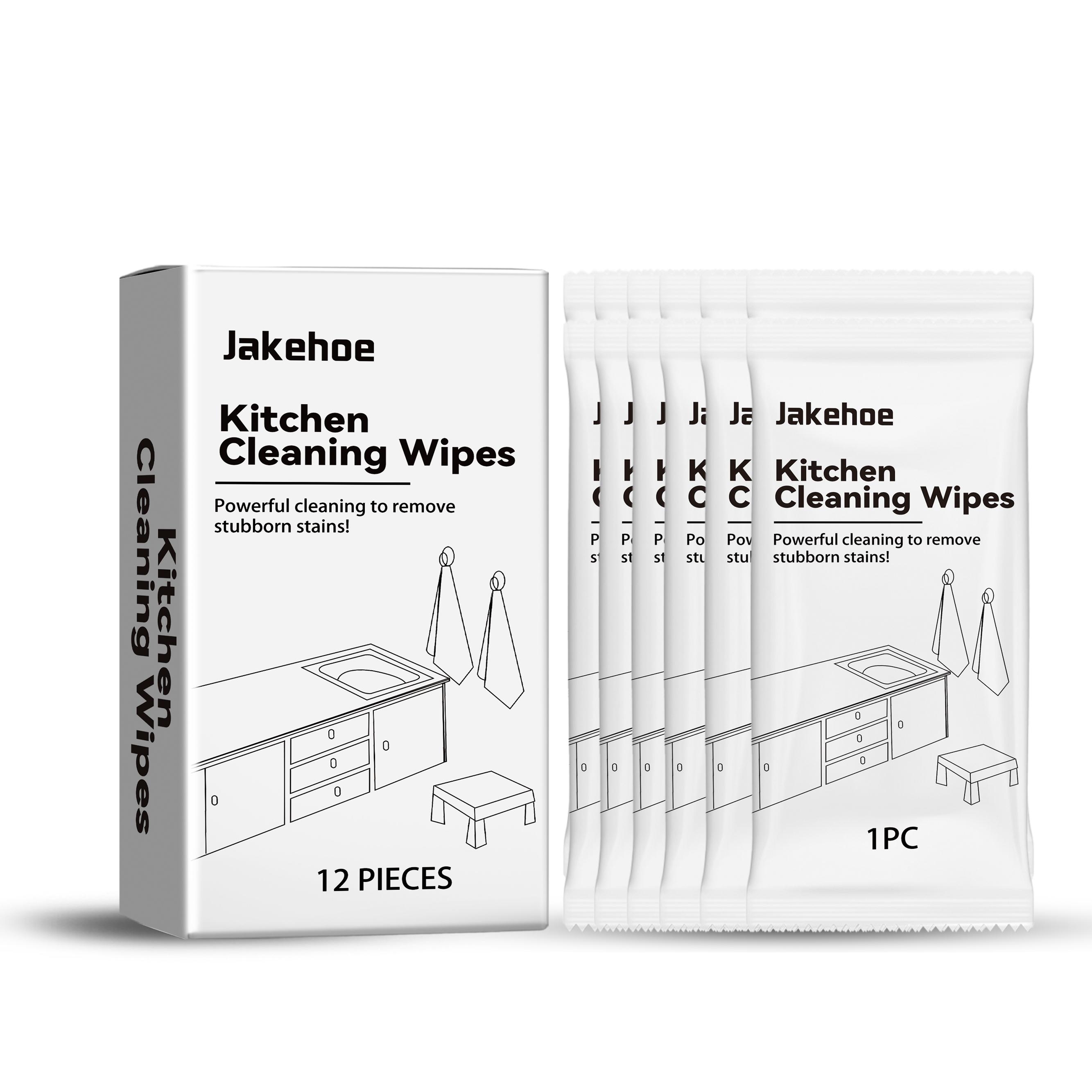 

Kitchen Wipes To Remove Oil and Dirt Household Cleaning Hood Special One Wipe Clean Wet Paper Towels Disposable Facial Wipes 12pcs boxed