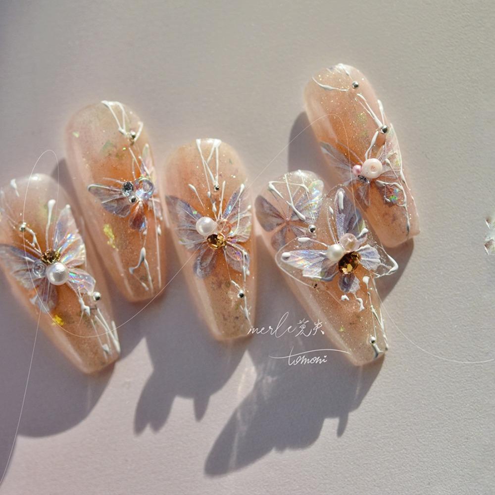 5D Butterfly Nail Sticker Self-adhesive Nail Decal Stickers Women Girls
