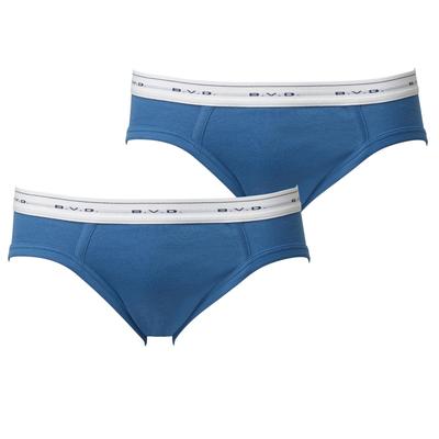 Briefs BVD GOLD Short Length Color Bikini Briefs 2P Cotton WEB Exclusive G034A2P Blue [B.V.D.] 100% Men's [Item]