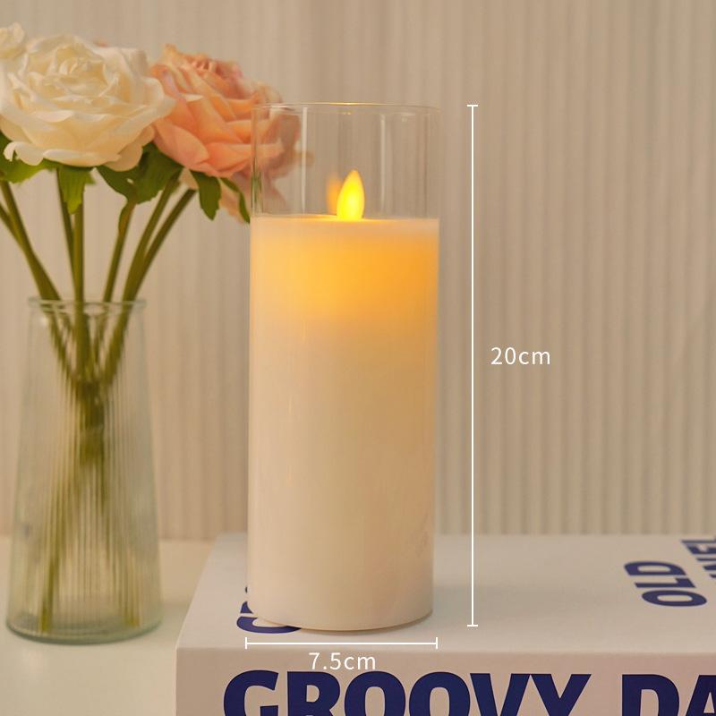 Transparente Glas-Schwing-Kerzenlampe Paraffin-Kerzenlampe Romantische Atmosphärenlampe Kleine Figur