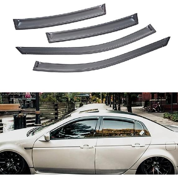 In-Channel Rain Guards Compatible With 2001-2005 Sport Trac 1997-2001 Mercury Mountaineer 1991-2001 Explorer Side Window Visor Wind Deflector Vent