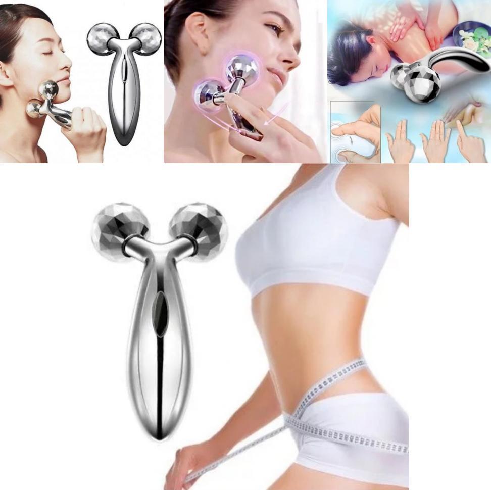 Luxurious 3d Roller 360 Rotate Silver Face And Body Sculpting Tool With Premium Quality