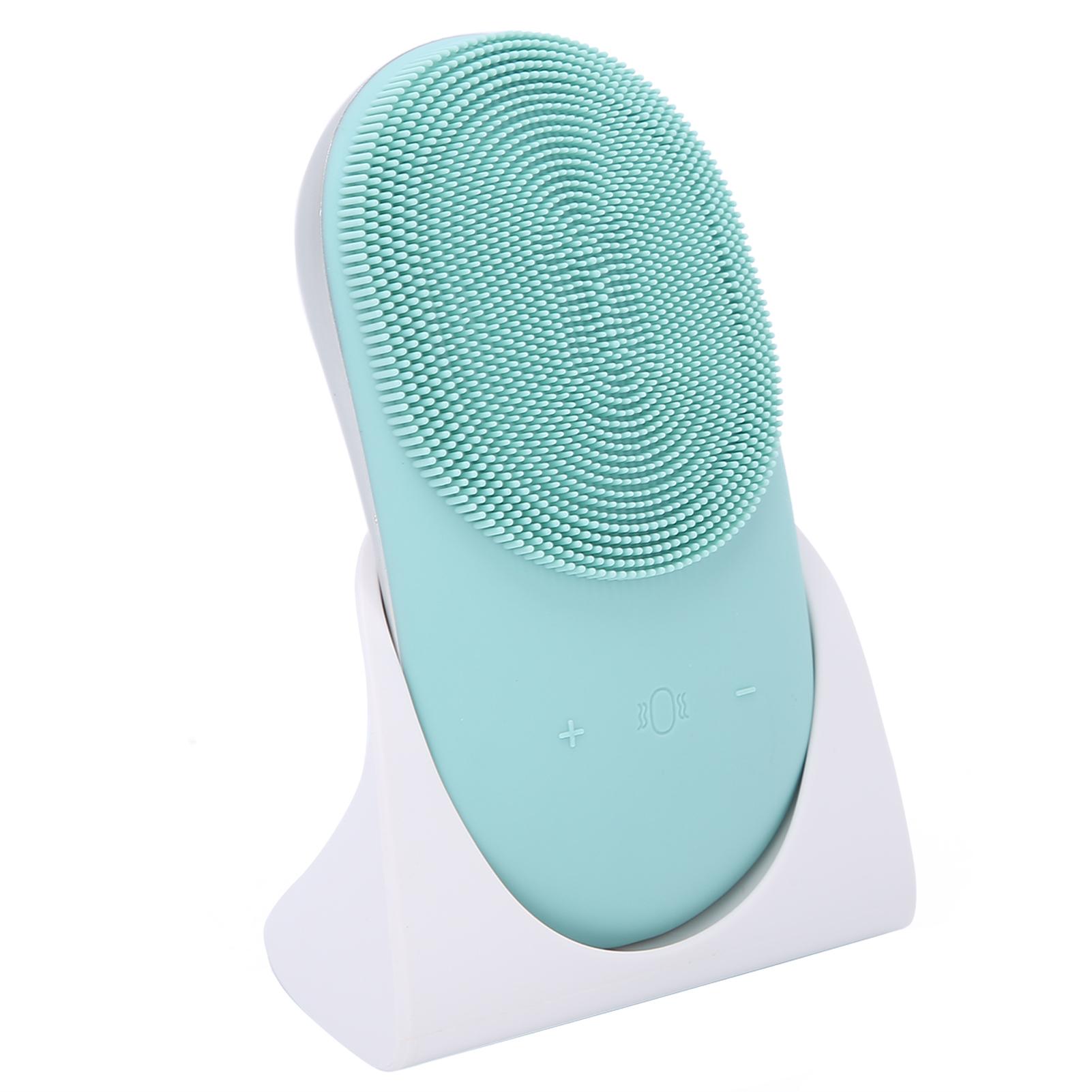 

2 в 1 электрическая щетка для очищения лица с силиконовой звуковой вибрацией, устройство для очистки пор кожи