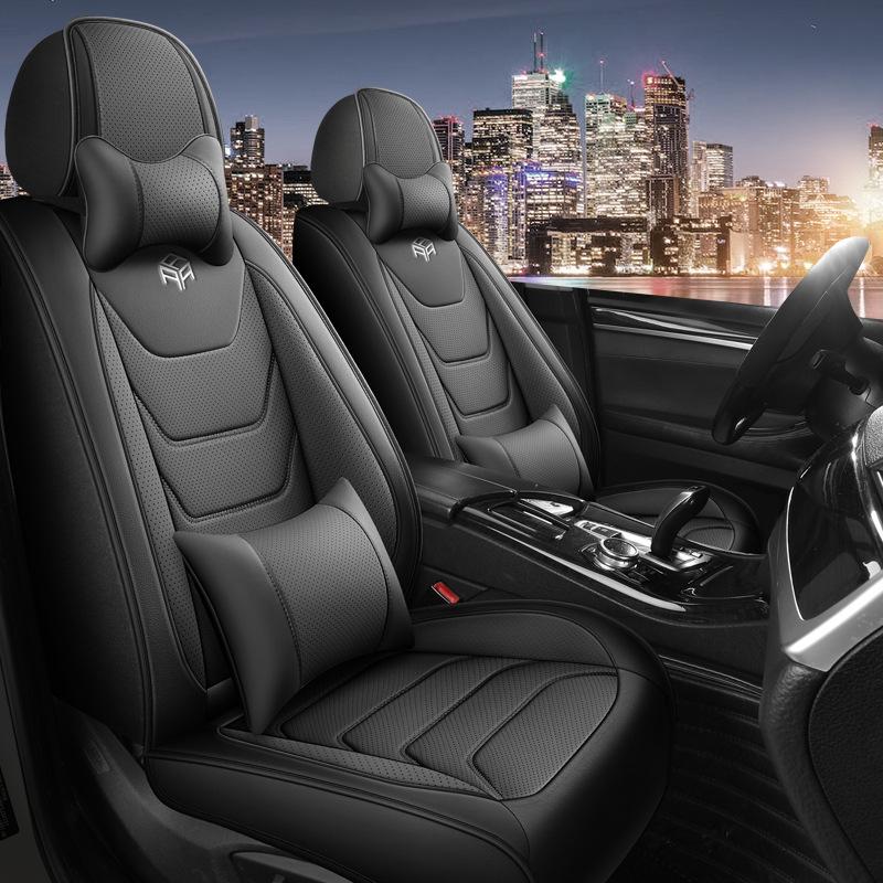 Ny Lyxig Matt Vattentät Bilsätesskydd Andningsbar Slitstark Universal PU Läder Framsätesskydd Bilsäte