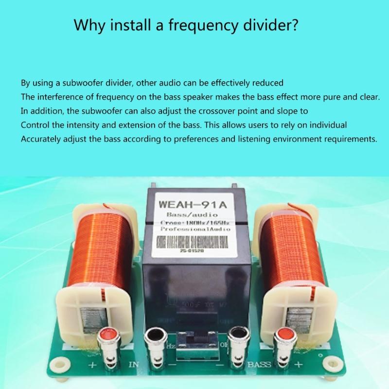 1000/2500W Bass Speaker 180/200Hz Subwoofer Frequency Divider Hifi Stereo DIY Woofer Crossover Filter Loudspeaker