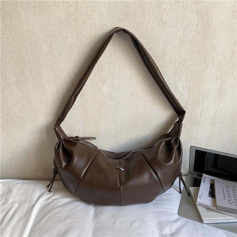 PU Hobo Bag for Women with Soft Curved Design Adjustable Strap