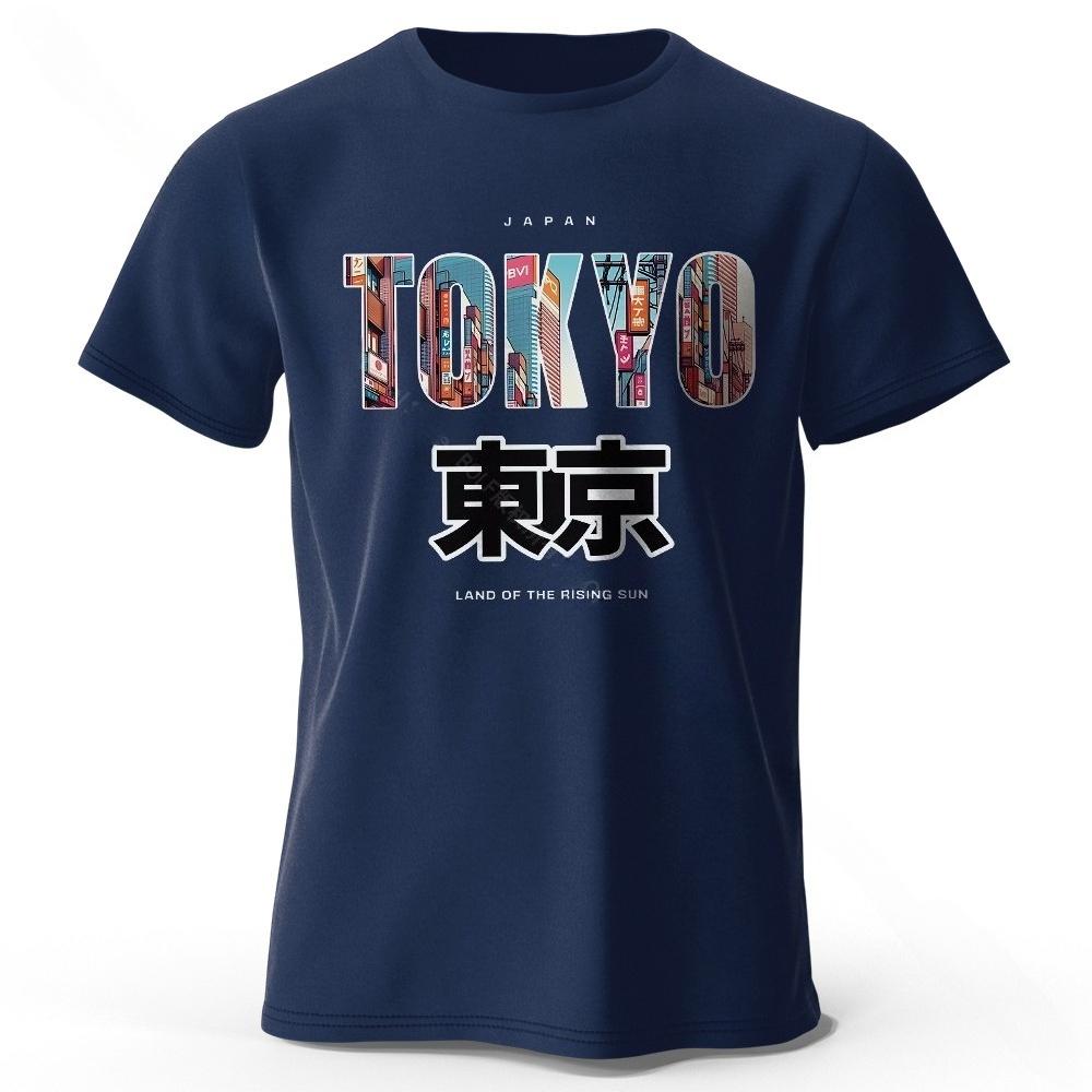 Tokyo Printed Fashion Forward 100% Cotton T-Shirt, Ultra Soft Round Neck Short Sleeve Tee, Perfect for Men & Women