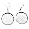 Round Cabochon Base Dangle Earrings DIY Jewelry Findings For Handmade Gifts