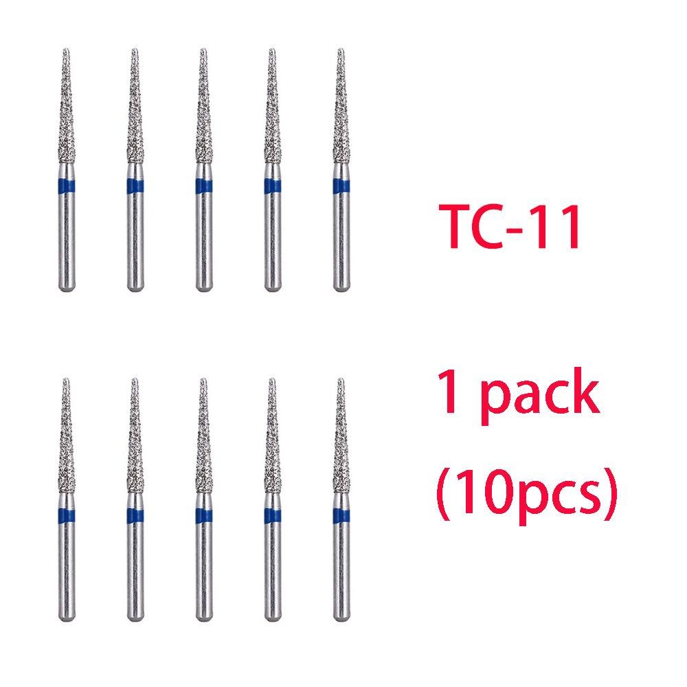 10 st Tandläkar Diamantborr Borr Tandvård Borrar Höghastighet Handstycke Skaftdiameter 1,6 mm Tandläkarverktyg Tandvårdsmaterial Br-31