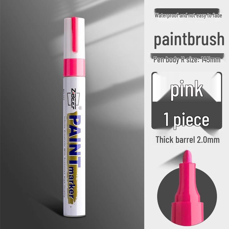 Industrial Colorfast Paint Marker Pen for Tire & Car Touch-Up, White/Black/Gold