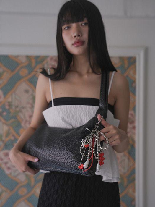 KWANI Silver Bow with Red Hearts