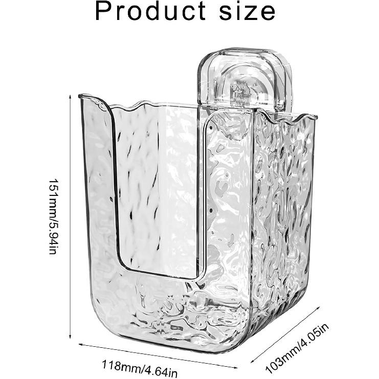 Wall Mounted Wet Wipe Dispenser with Suction Cup Easy to Installation Versatile Use Storage Case in Kitchen and Bathroom