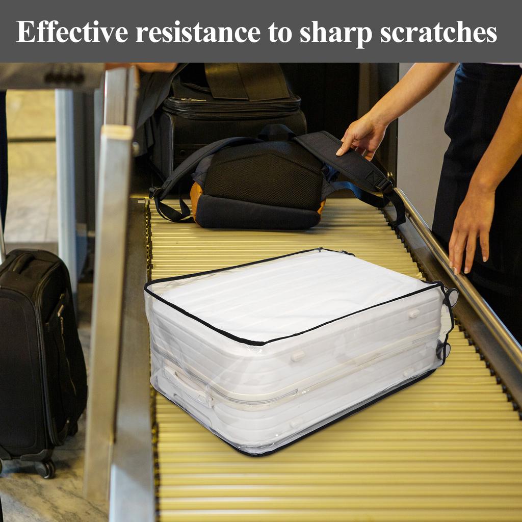 3Pcs Suitcase Cover Protectors Pvc Luggage Cover For Suitcases 20/24/28 Inch Transparent Clear Suitcase Cover For Wheeled Trolle