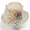 Elegant Floral Lace Sun Hat Women Wide Brim Foldable UV Protection Bucket In Beige Khaki Black White Gray