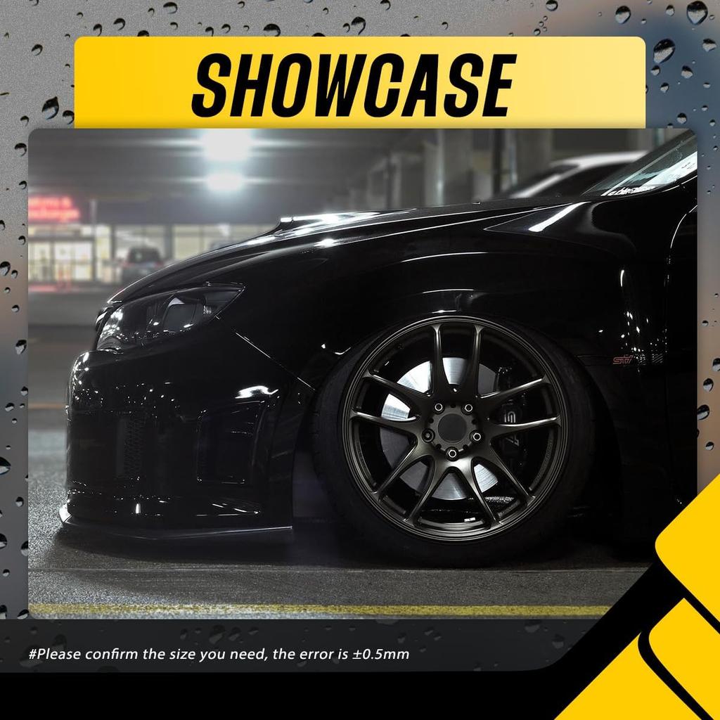 4Pcs Wheel Center Caps for F150 Focus Mustang Wheel Rim Outer 65mm(2.56in) Inner 59mm(2.32in) Black Hub Caps, Replacement 2M5V-1A096