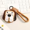 Alloy Puppy Car Keychain Leather Small Pendant New Bag Charm  Birthday Gift