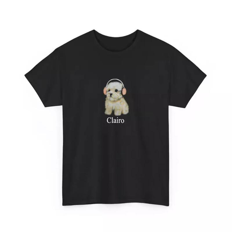 

Clairo Dog Puppy Headphones T Shirt S разноцветный