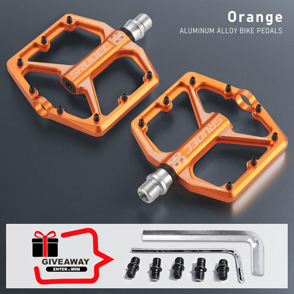KRSEC Three Bearing Bicycle Pedals Ultralight BMX MTB Road Mountain Bike Pedals Non-slip Aluminum Alloy CNC Cycling Parts