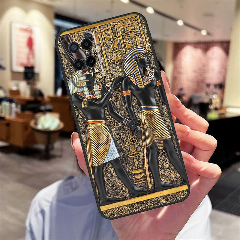 Egypt Pharaoh Mural Case For Oppo A40 A60 A80 A18 A38 A58 A78 A98 A16 A76 A96 A15 A17 A77 A74 A94 A54 A57S Cover