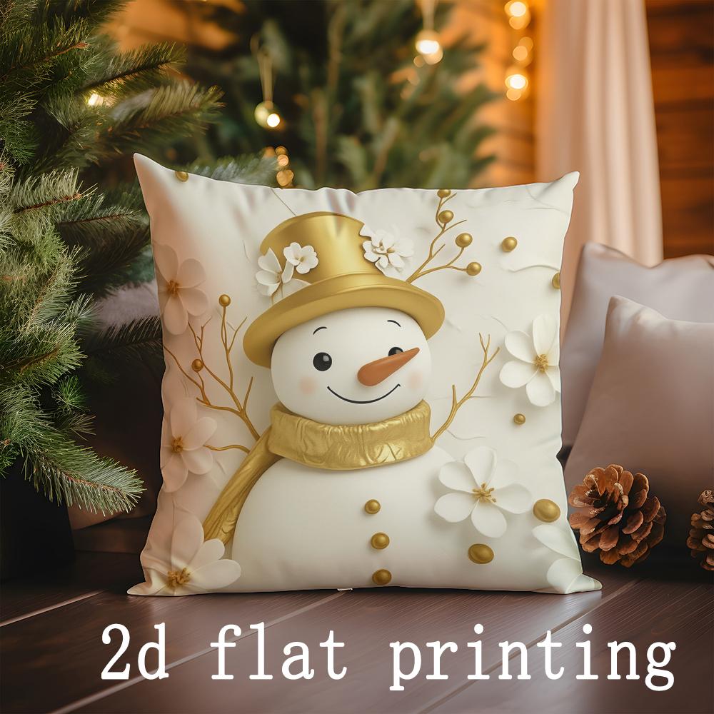 

Home Decor Christmas Themed Decorative Pillow Covers Pattern Cushion Cover Suitable for Sofa Bedroom Car Pillow Cover 16x16Inch