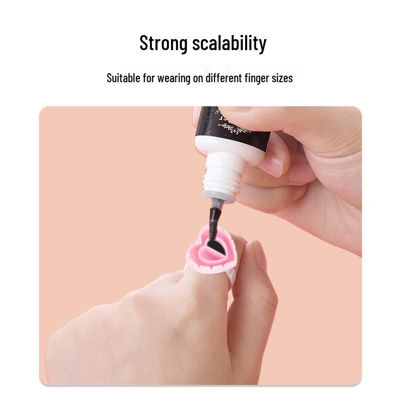Heart-shaped Eyelash Extension Glue Cup for Grafting and Planting False Eyelashes