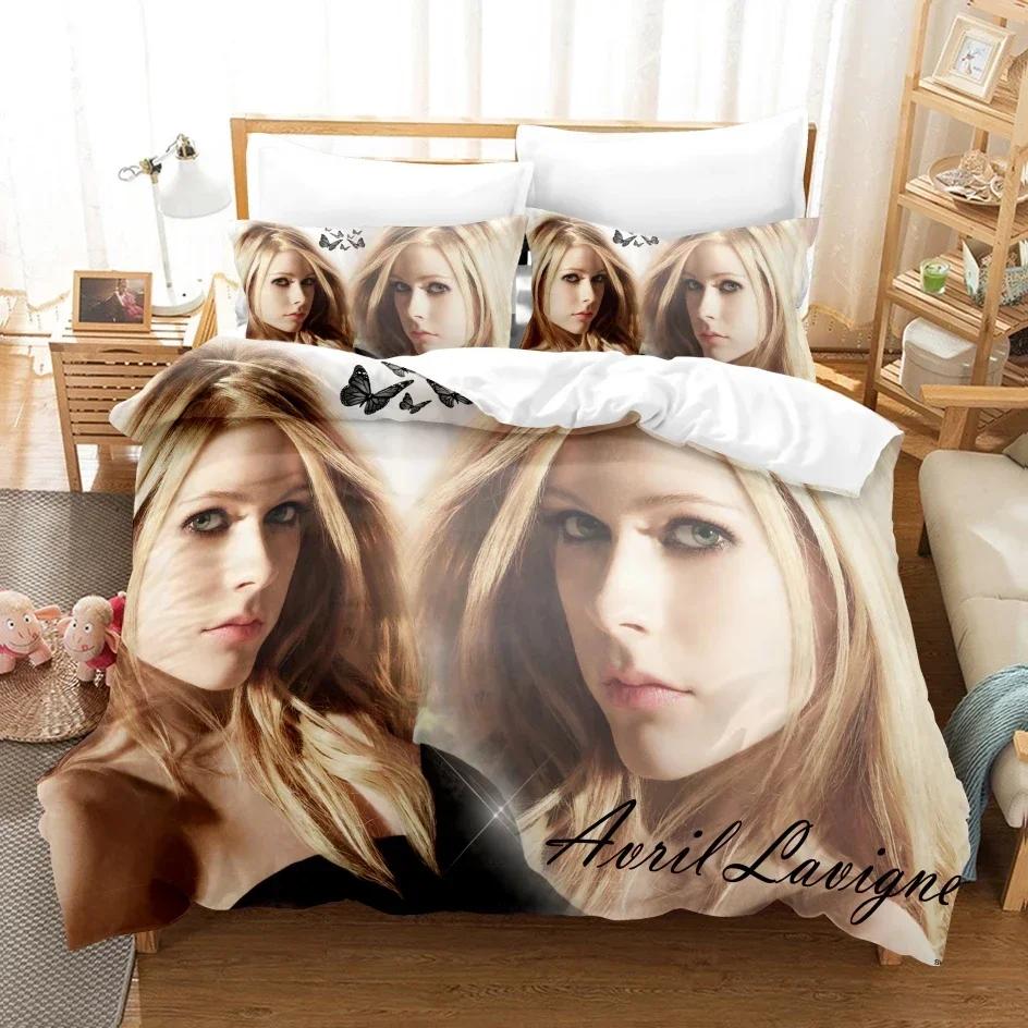 Luxury New 3D Print Avril Lavigne Bedding Set Single Twin Double Queen King Cal King Size Bed Linen Set