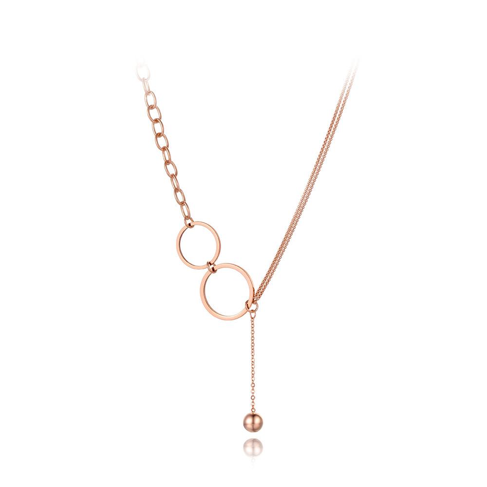 

Lokaer Bohemia Design Stainless Steel Circle Choker Necklaces Jewelry Trendy Ball Pendant Necklace For Women N20025