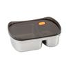 304 Stainless Steel Food-Grade Lunch Box with Lid for Students and Office Workers - Compartmented Takeaway Meal Container, Fresh-Keeping Seal