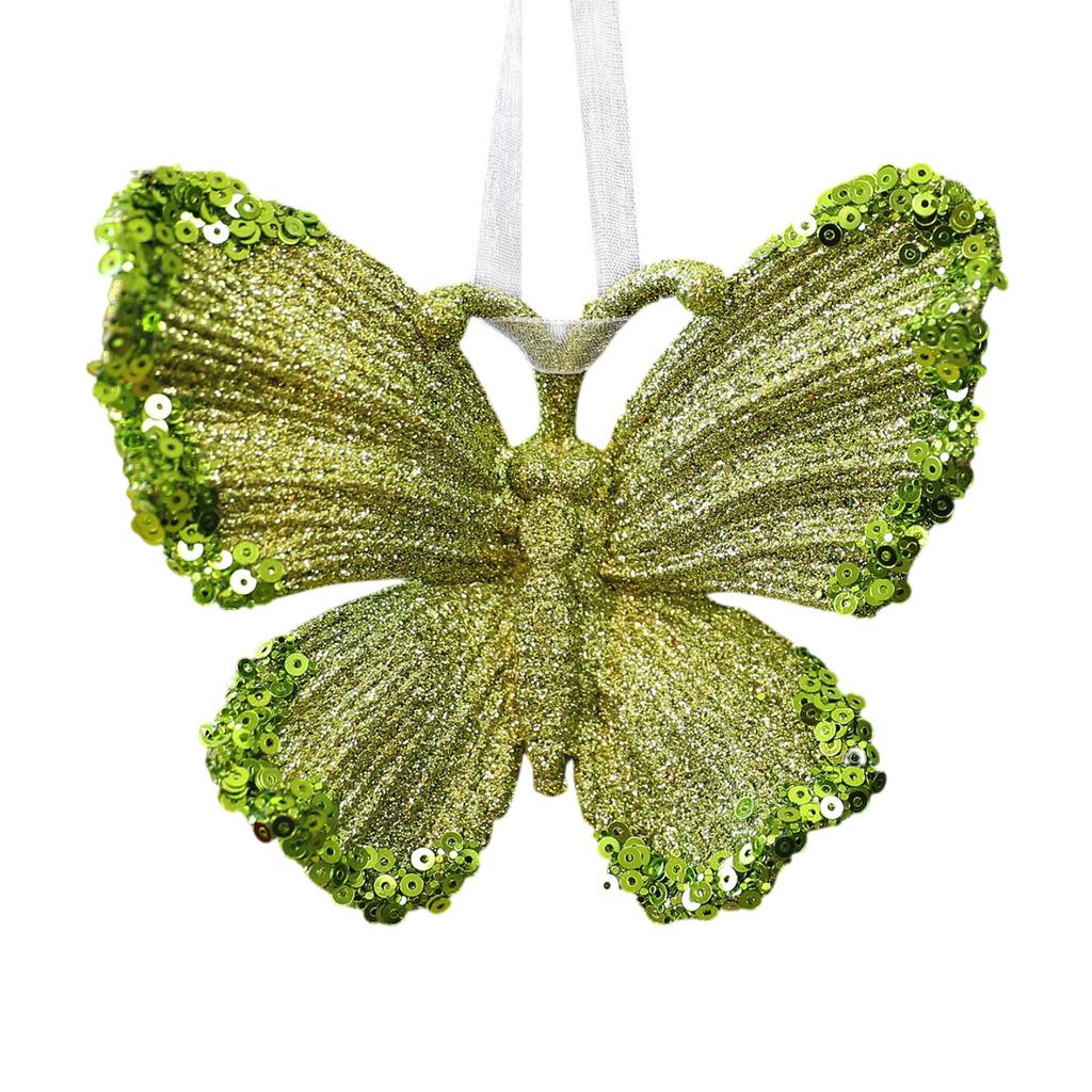 Fruit Green Sequined Christmas Decoration Snowflake Pendant