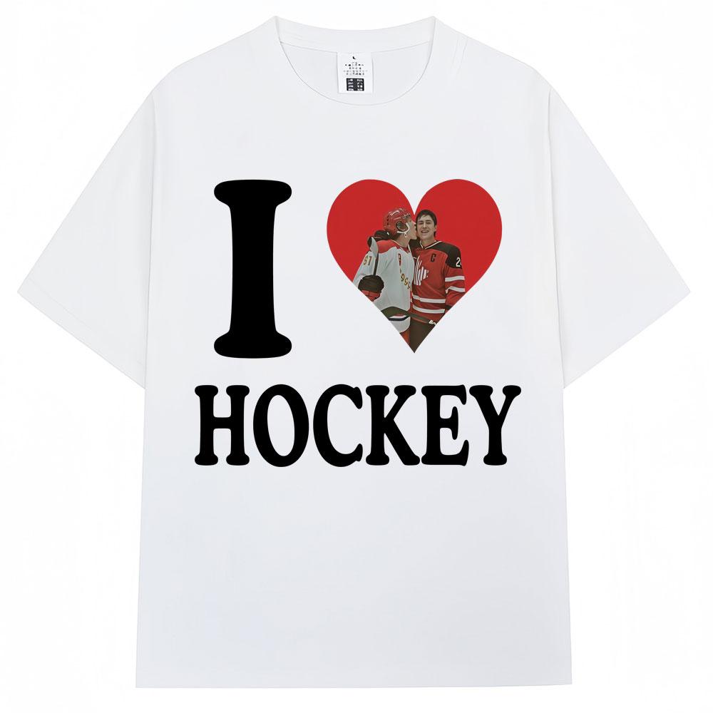 Heated Rivalry I Love Hockry T Shirts Llya Rozanov Unisex Women Fashion Vintage Tshirt Oversized 100 Cotton Tshirts Streetwear