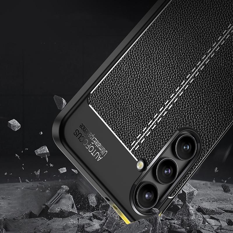 Für Samsung Galaxy S24 FE Hülle Samsung Galaxy S24 FE Hülle Original TPU Stoßfestes PU-Leder Handyhülle Samsung Galaxy S24 FE