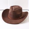 Popular European and American Classic Suede Western Cowboy Hats, Men's and Women's Retro Fashion Cowboy Hats
