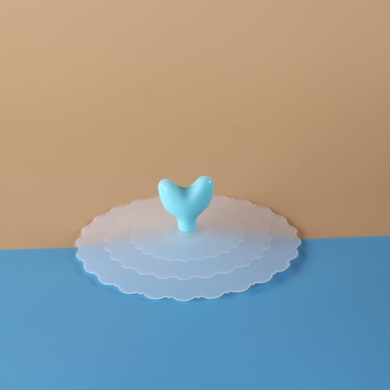 Wave Heart-shaped Spatula Spoon Silicone Cup Lid Heart-shaped Cup Lid Food-grade Silicone Dust-proof Lid