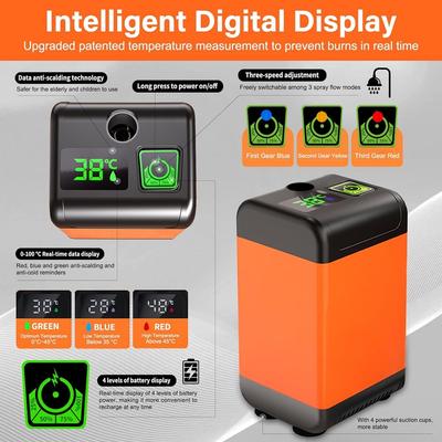 Digital Display Electric Shower Pump Outdoor Camping Waterproof Shower Portable Hiking Travel Beach Pet Washing Tool