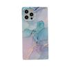 Marble Protective Case for iPhone 15 Pro Max: Square Straight Edge, Full Coverage