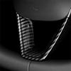 Glossy ABS Carbon Fiber Look Car Steering Wheel Chin Decor For Model 3 2024 2025