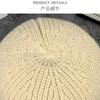 Knitted Fishing Cap Autumn Winter Fleece Round Top Hat Fashion Bucket Hat  Outdoor