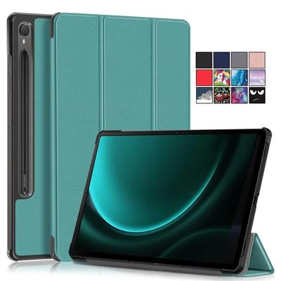 Slimme leren hoes voor Samsung Galaxy Tab S9 FE S9FE 2023 hoes 10,9 inch opvouwbare standaard magnetische folio tablet voor Samsung Tab S9 FE beschermhoes