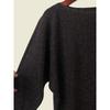 Polish European Fashion Brand off-the-Shoulder Sweater Elegant Gold and Silver Silk Small Loose Long Sleeves Autumn Tops