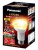 Panasonic LED Bulb, E26 Base, 60W Equivalent, Warm White, Compatible with Sealed Fixtures, General Bulb, Reflector Type, LDR6LWRF6